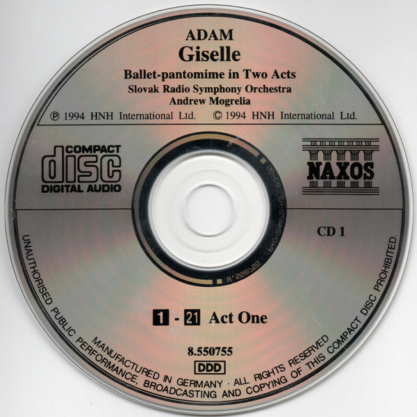Adolphe C. Adam - Slovak Radio Symphony Orchestra, Andrew Mogrelia : Giselle Ou Les Wilis - Ballet-pantomime In Two Acts (2xCD, RP)