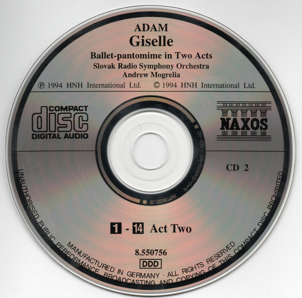 Adolphe C. Adam - Slovak Radio Symphony Orchestra, Andrew Mogrelia : Giselle Ou Les Wilis - Ballet-pantomime In Two Acts (2xCD, RP)