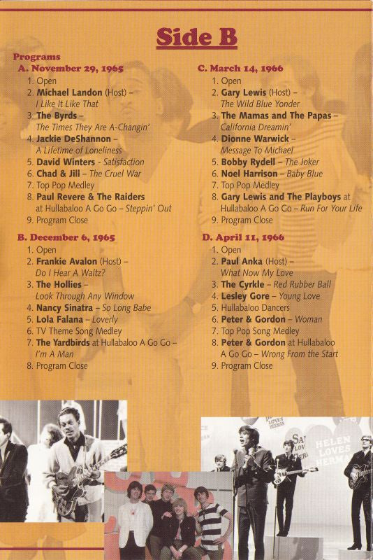 Various : Hullabaloo: A 1960s Music Flashback - Volumes 1-4 (DVD-V, D/Sided, Comp, NTSC)