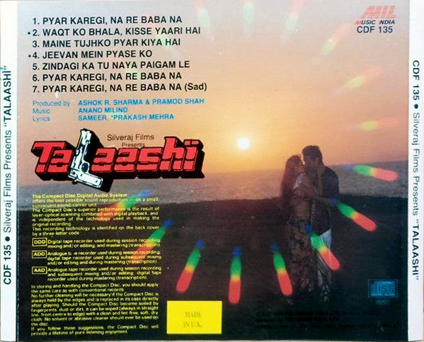 Anand Milind : Talaashi (CD)