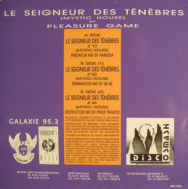 Pleasure Game : Le Seigneur Des Ténèbres (12")