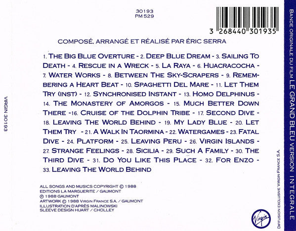 Eric Serra : Le Grand Bleu : Version Intégrale (Bande Originale Du Film) (2xCD, Album, Box)