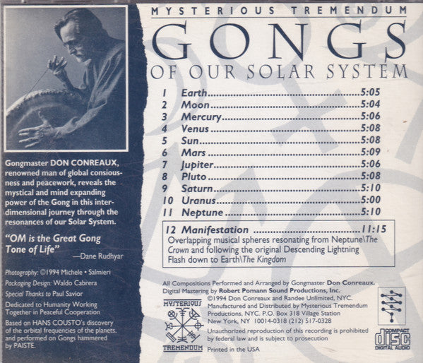 Don Conreaux : Gongs Of Our Solar System: On The Tone Tree Of Life  (CD, Album)