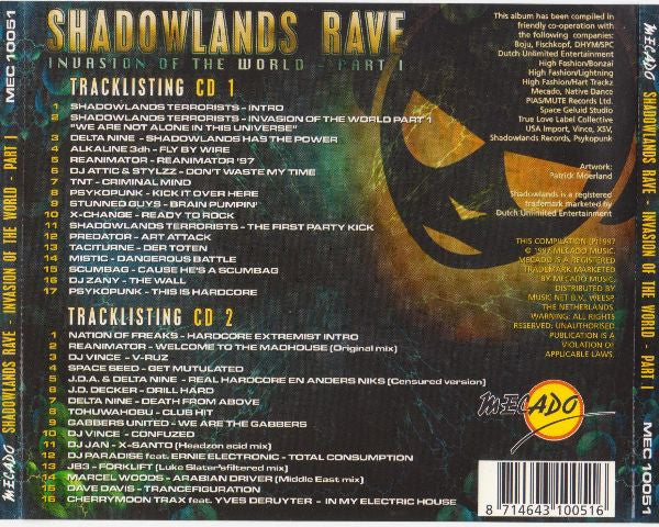 Various : Shadowlands Rave - Invasion Of The World Part 1 (2xCD, Comp)
