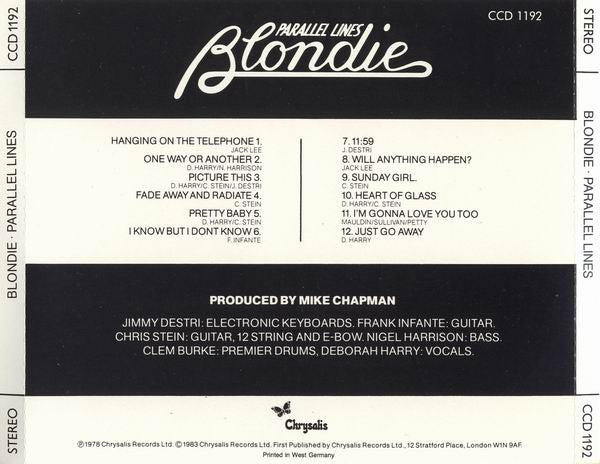 Blondie : Parallel Lines (CD, Album, RE)