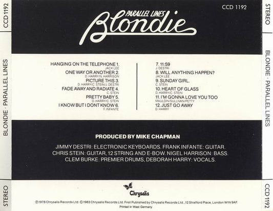 Blondie : Parallel Lines (CD, Album, RE)