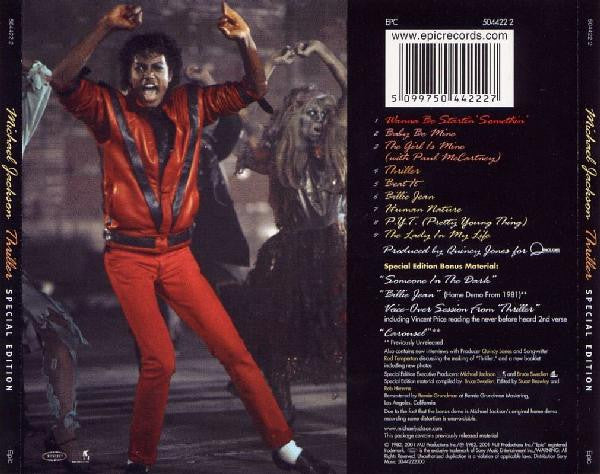 Michael Jackson : Thriller (CD, Album, RE, RM, S/Edition, Sli)
