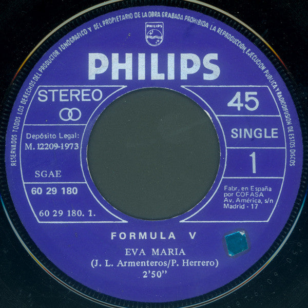 Formula V (2) : Eva María (7", Single)