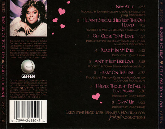 Jennifer Holliday : Get Close To My Love (CD, Album)