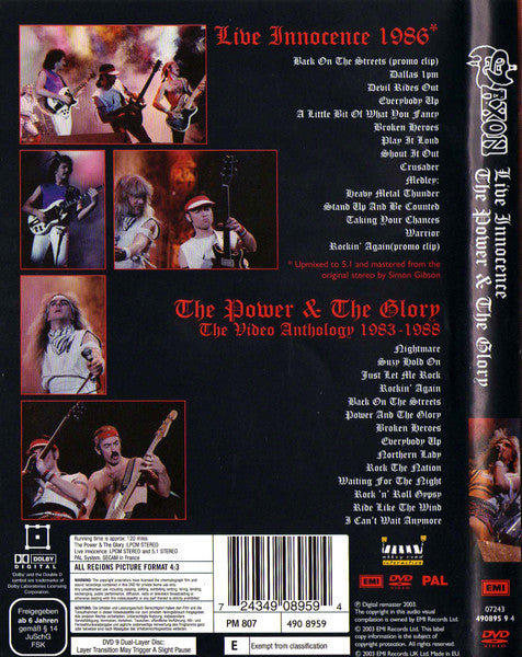Saxon : Live Innocence – The Power And The Glory (DVD-V, Multichannel, PAL, SECAM)