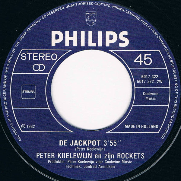 Peter Koelewijn & Zijn Rockets : Zolang De Moter Loopt (7", Single)