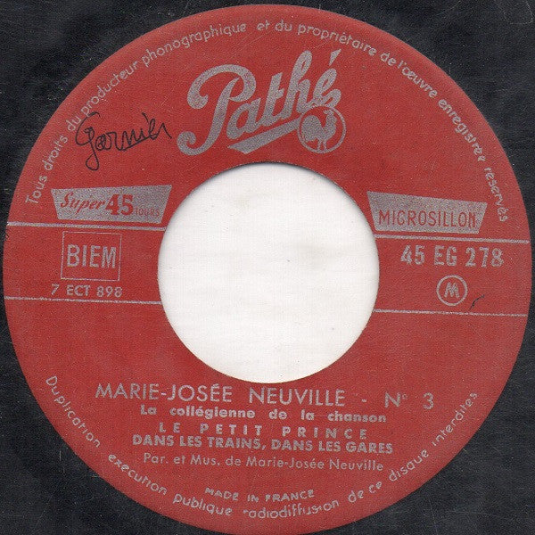 Marie-Josée Neuville : Le Petit Danois (7", EP, Mono)