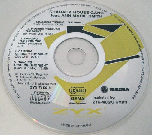 Sharada House Gang Feat. Ann-Marie Smith : Dancing Through The Night (CD, Maxi)