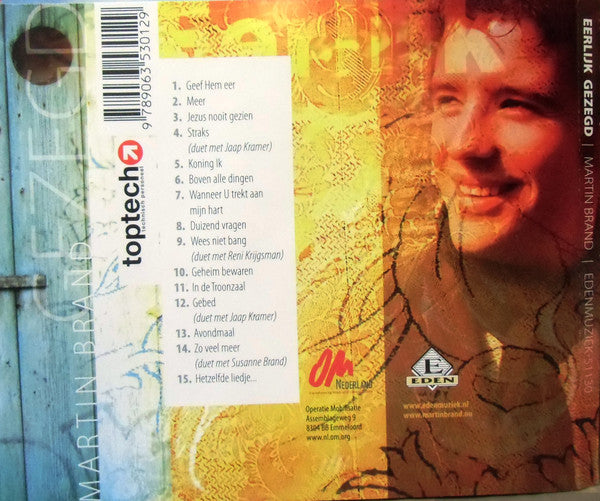 Martin Brand : Eerlijk Gezegd (CD, Album)