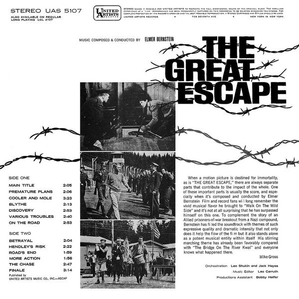 Elmer Bernstein : The Great Escape (LP, Album)