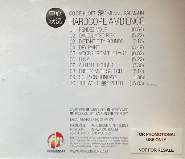 Co De Kloet & Menno Kalmann : Hardcore Ambience (CD, Album)