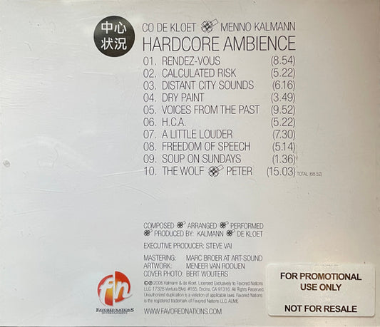 Co De Kloet & Menno Kalmann : Hardcore Ambience (CD, Album)