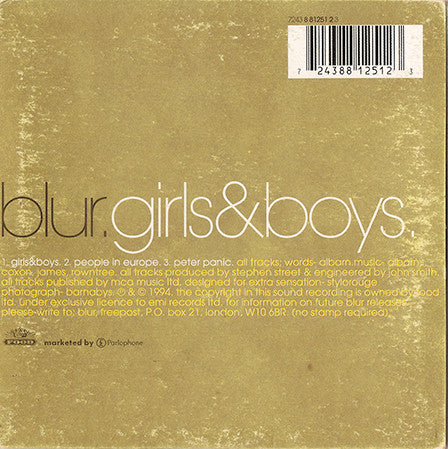 Blur : Girls & Boys (CD, Single, RP)