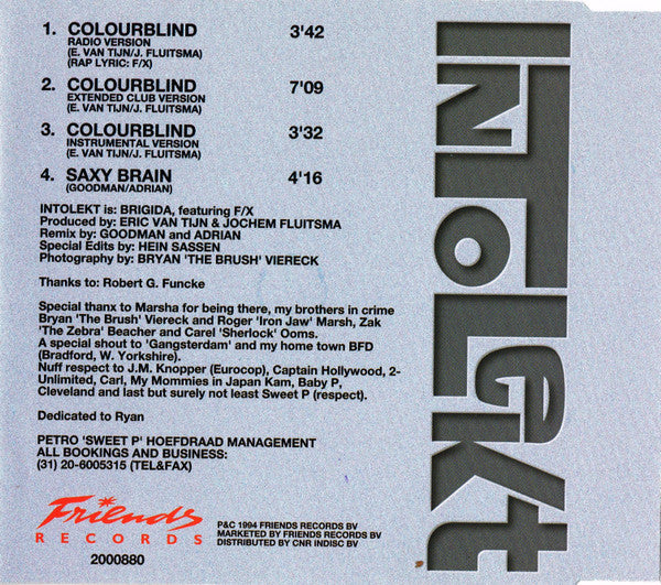 Intolekt : Colourblind (CD, Maxi)