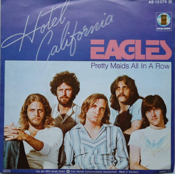 Eagles : Hotel California (7", Single, RE)