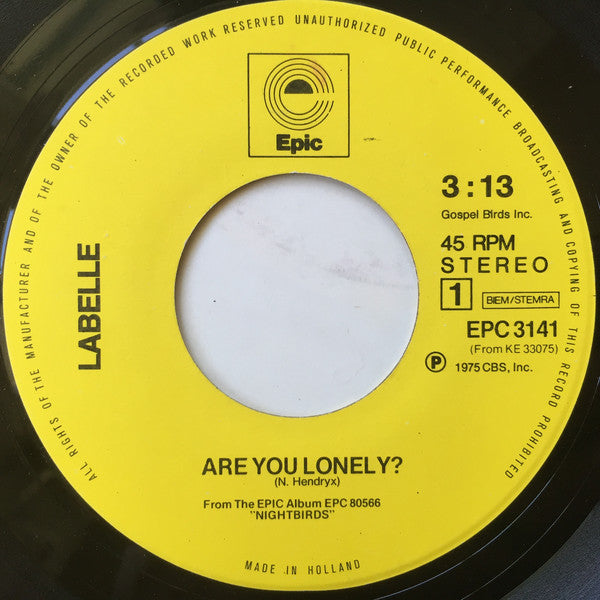 LaBelle : Are You Lonely ? / You Turn Me On (7", Single)
