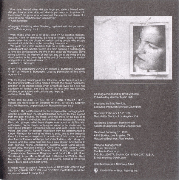 Brad Mehldau : Elegiac Cycle (CD, Album)