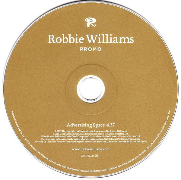 Robbie Williams : Advertising Space (CD, Single, Promo, Car)