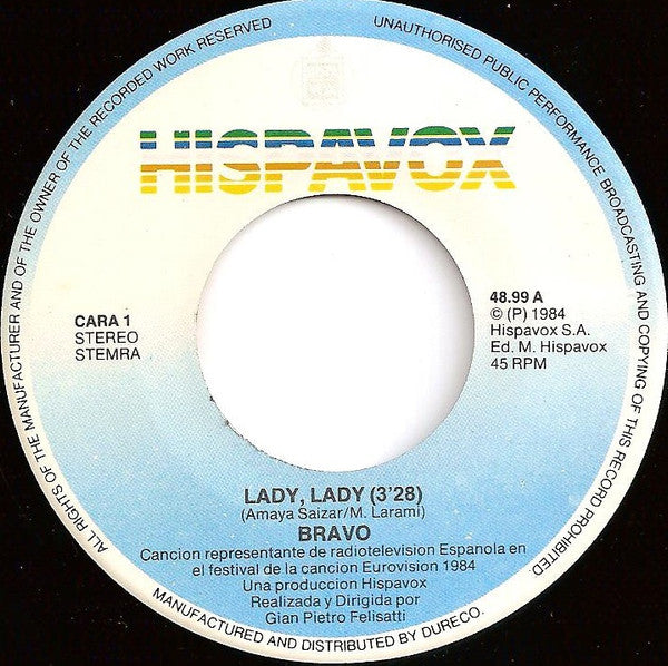Bravo (5) : Lady Lady (7", Single)