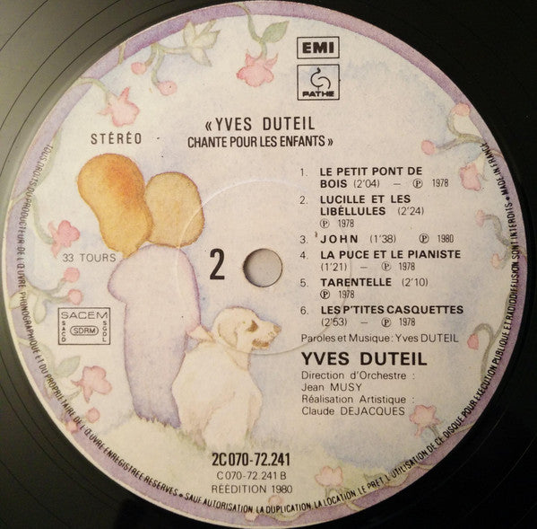 Yves Duteil : Yves Duteil Chante Pour Les Enfants (LP, Comp, RE, Boo)