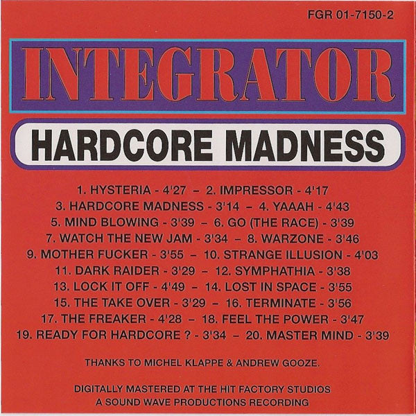 Integrator : Hardcore Madness (CD, Album)