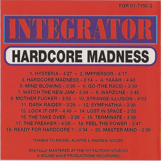 Integrator : Hardcore Madness (CD, Album)