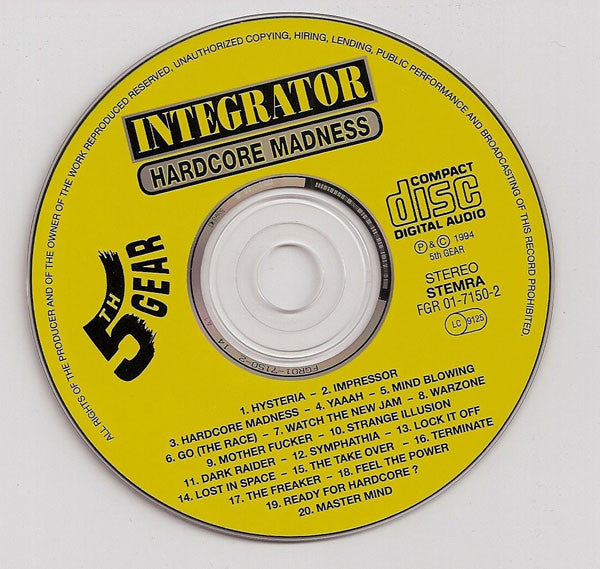 Integrator : Hardcore Madness (CD, Album)
