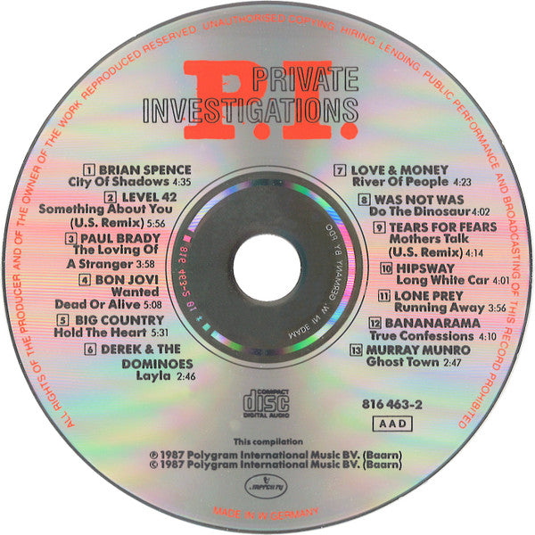Various : P.I. Private Investigations (CD, Comp)