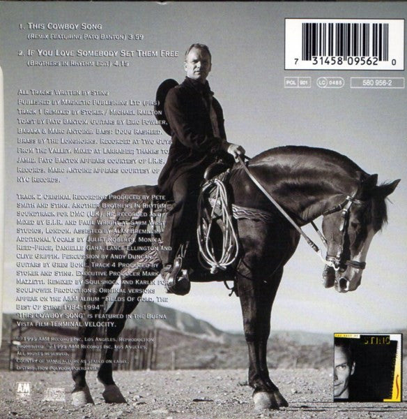 Sting : This Cowboy Song (CD, Single, Car)
