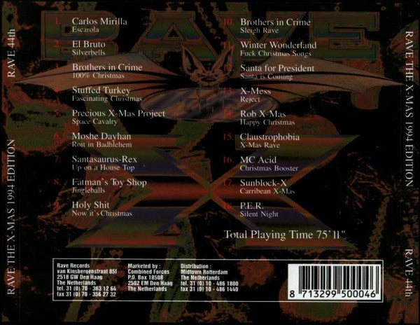 Various : Rave The X-Mas 1994 Edition (CD, Comp)