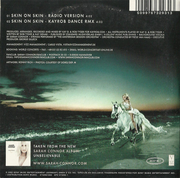 Sarah Connor : Skin On Skin (CD, Single, Car)
