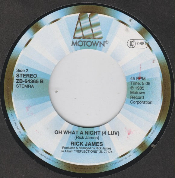 Rick James : Can't Stop (7")