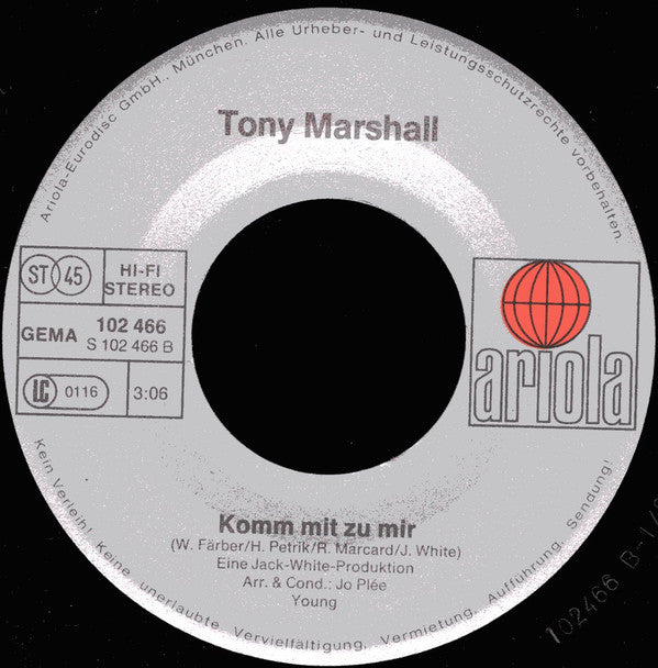 Tony Marshall : Bleib Nicht Allein (7", Single)