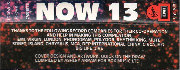 Various : Now That's What I Call Music XIII / Now 13 (2xCass, Comp, Bla)