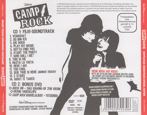 Various : Camp Rock (CD, Album, Enh + DVD-V, PAL + S/Edition)