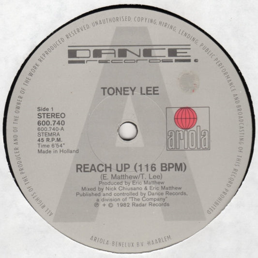 Toney Lee : Reach Up (12")