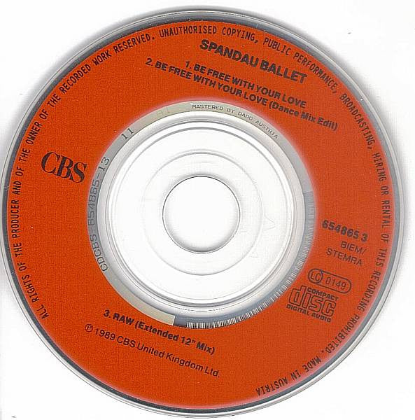 Spandau Ballet : Be Free With Your Love (CD, Mini, Maxi)