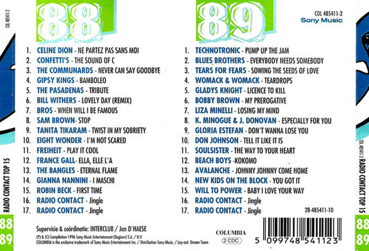 Various : Radio Contact Top 15 (88-89) (2xCD, Comp)
