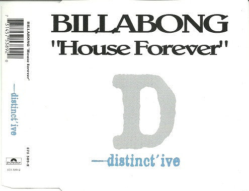 Billabong : House Forever (CD, Single)