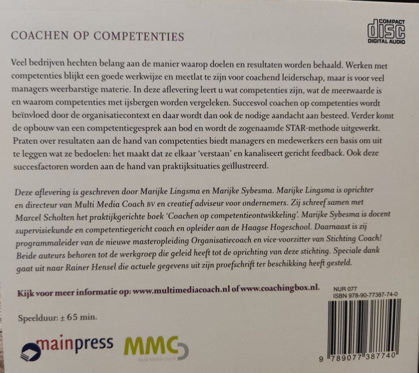 Marijke Lingsma : De Coachingbox 4/ Coachen Op Competenties (CD)