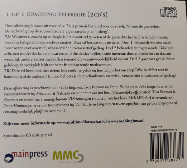 Marijke Lingsma : De Coachingbox 7/ 1-Op-1 Coaching: Zelfregie (2xCD)