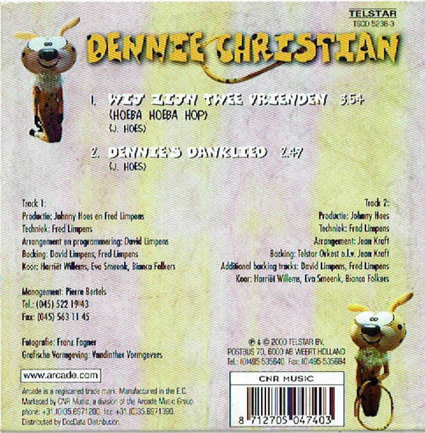 Dennie Christian : Wij Zijn Twee Vrienden (CD, Single)