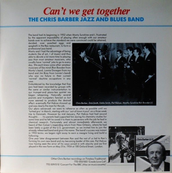 The Chris Barber Jazz And Blues Band : Can't We Get Together (2xLP, Album)