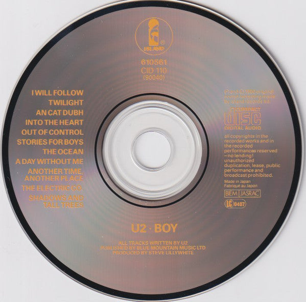 U2 : Boy (CD, Album, RE, Jap)