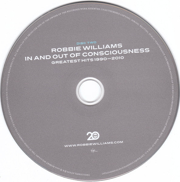 Robbie Williams : In And Out Of Consciousness - Greatest Hits 1990 - 2010 (2xCD, Comp, Gat)